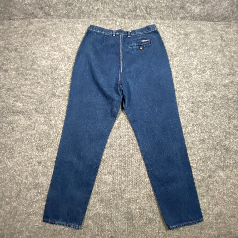 Vintage Wrangler Misses Full Fit High‎ Rise Jeans Blue Dark Wash USA 16 30x29